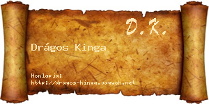 Drágos Kinga névjegykártya