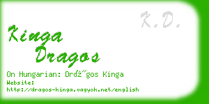 kinga dragos business card